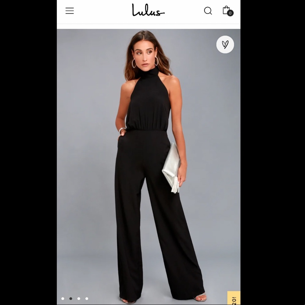Lulu’s Black High Neck Jumpsuit